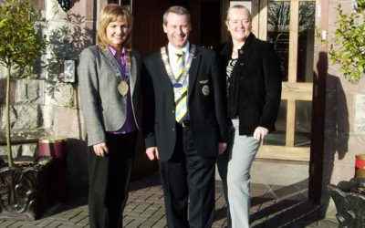 President Vivienne and Vice President Dolores with Martin Maloney District Governor