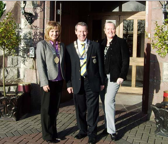 President Vivienne and Vice President Dolores with Martin Maloney District Governor
