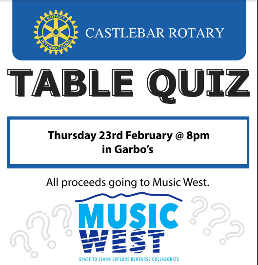 Rotary Table Quiz 2023 for Music West