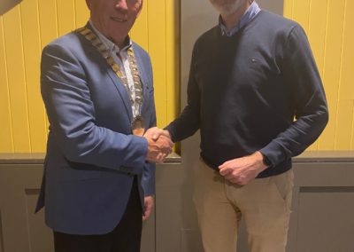 Ex President Willie Geraghty hands over Chain of Office to incoming President Finian Joyce