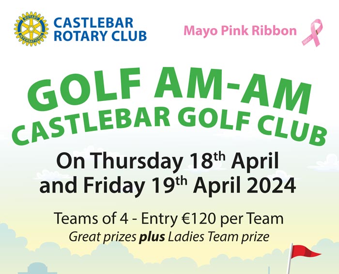 Golf AmAm 18th/19th April in aid of Mayo Pink Ribbon
