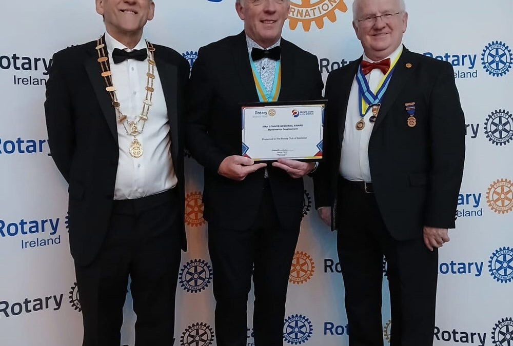 Castlebar Rotary honoured with Ivan Connor Memorial Award.