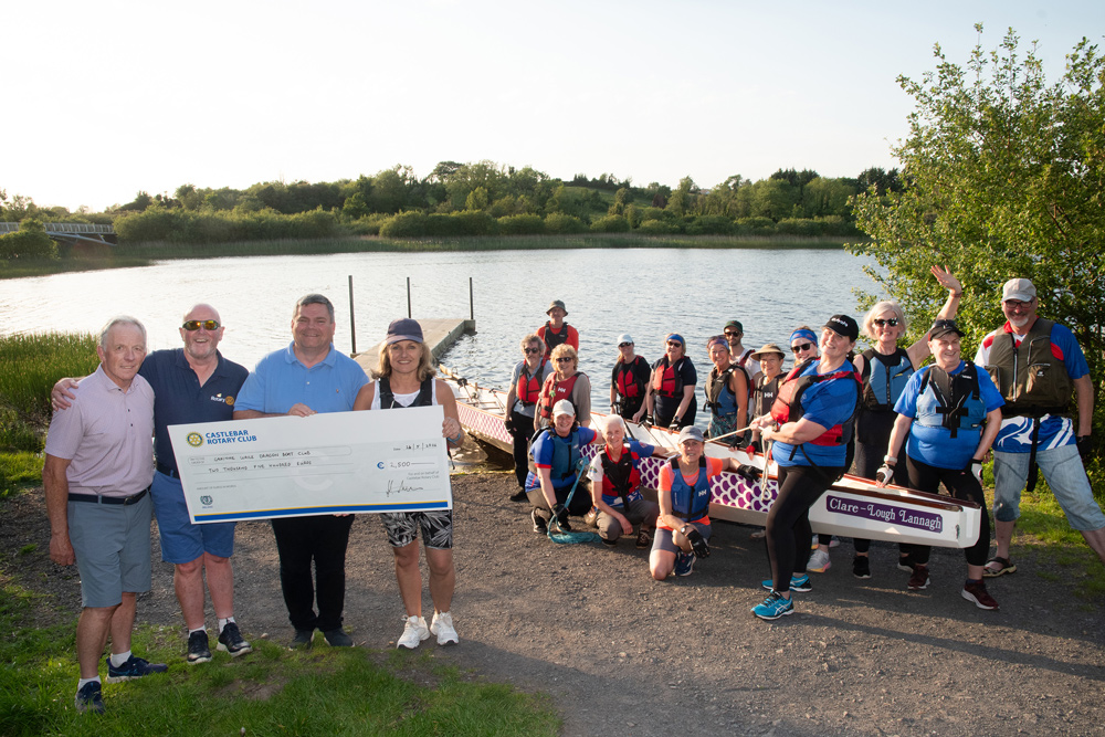 Rotary Cheque Presentation to Graine Mhaol for Pontoon Extension