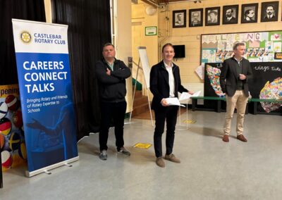 John Mulroy, Alan Dillon TD and Willie Geraghty at Careers Connect Rotary Castlebar programme